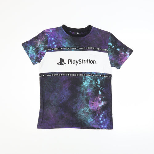 Next Boys PlayStation Galaxy Print Cotton T-Shirt 11 Years Multicoloured