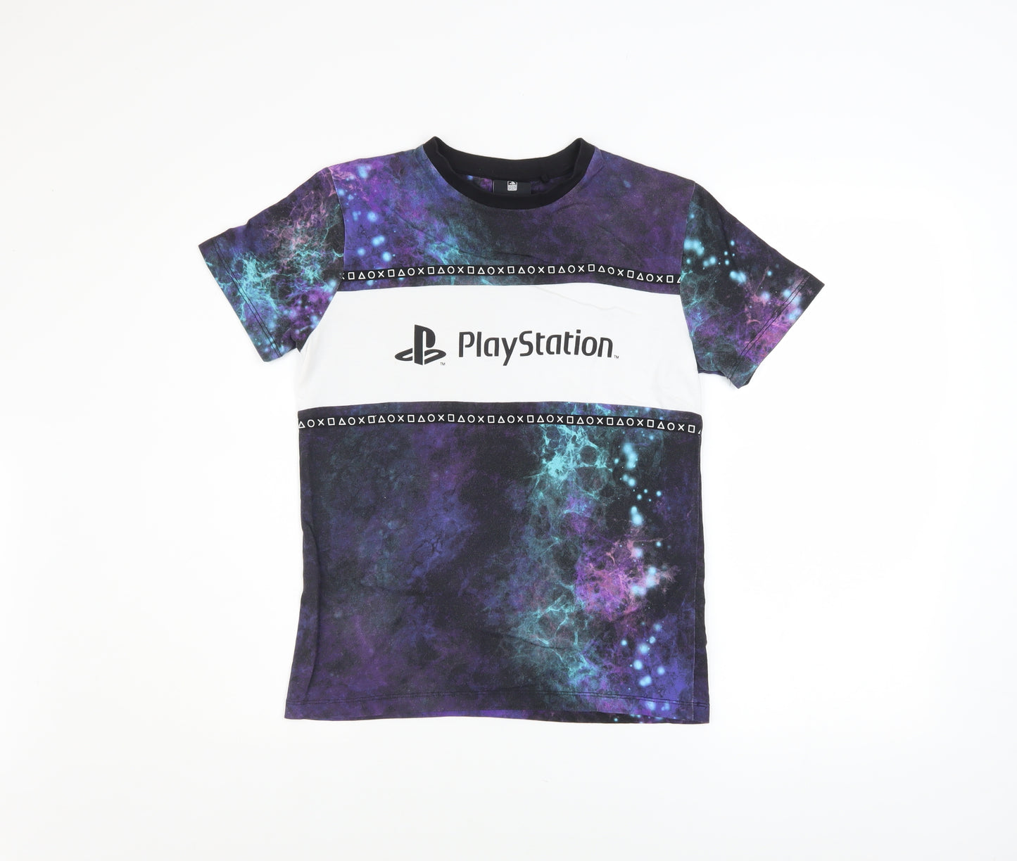 Next Boys PlayStation Galaxy Print Cotton T-Shirt 11 Years Multicoloured