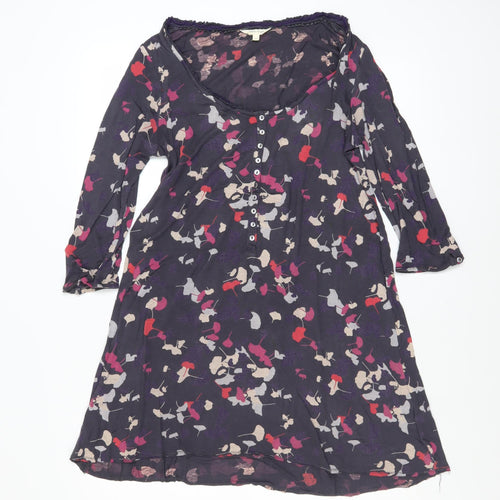 White Stuff Women’s Multicoloured Floral A-Line Knee Length Dress Size 12
