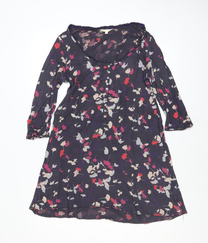 White Stuff Women’s Multicoloured Floral A-Line Knee Length Dress Size 12