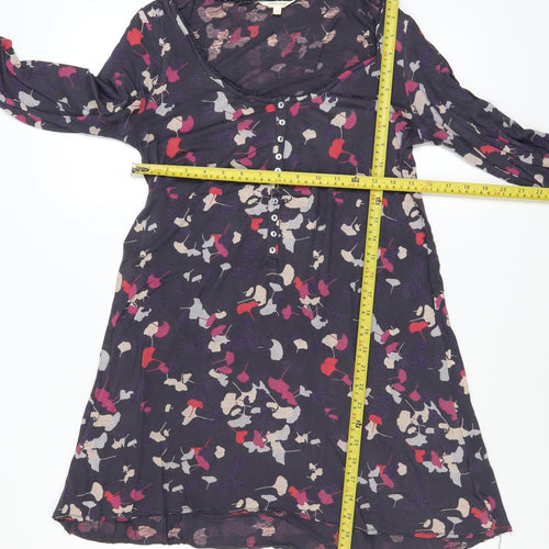 White Stuff Women’s Multicoloured Floral A-Line Knee Length Dress Size 12