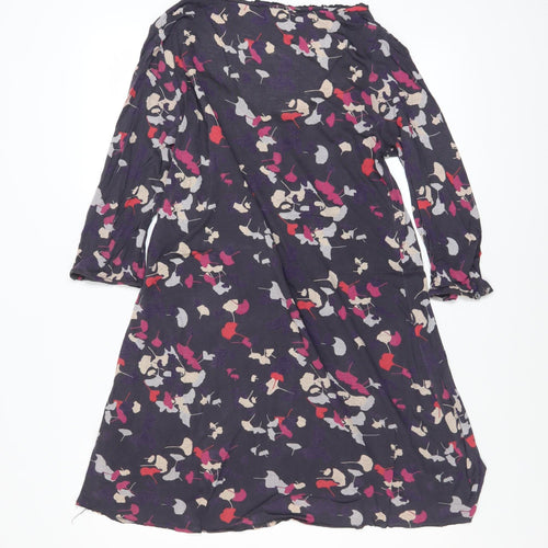 White Stuff Women’s Multicoloured Floral A-Line Knee Length Dress Size 12