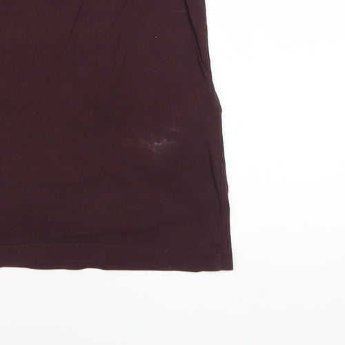 AllSaints Men's Brown Cotton Slim Fit Crew Neck T-Shirt XS