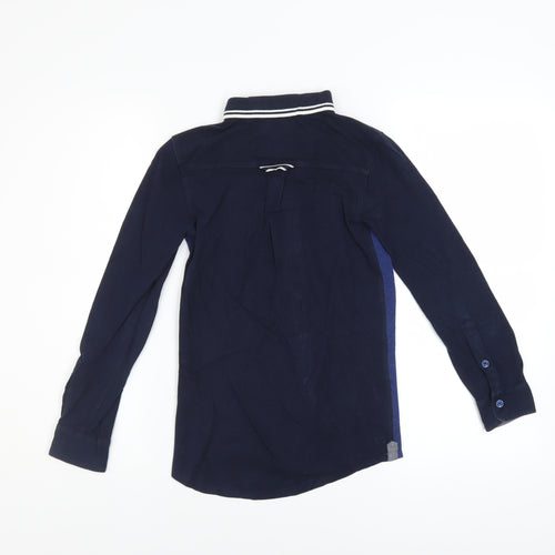 Jasper Conran Boys Blue Long Sleeve Button-Up Cotton Shirt Age 9