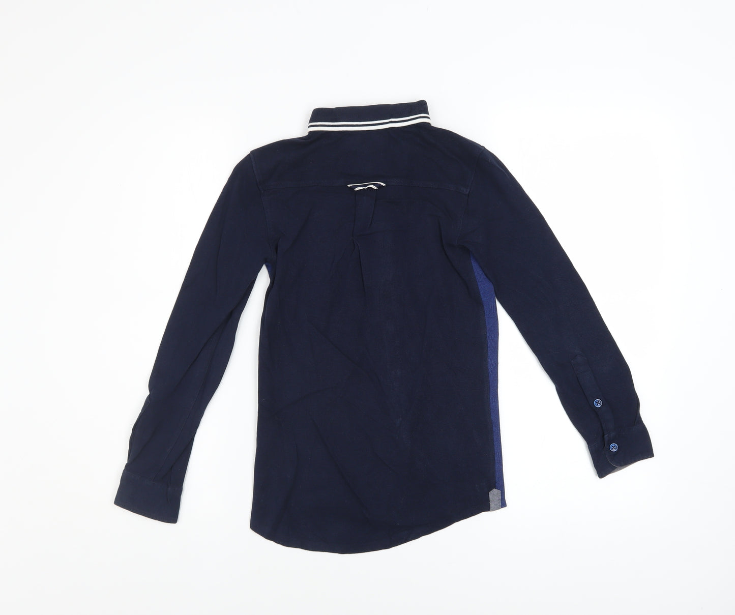 Jasper Conran Boys Blue Long Sleeve Button-Up Cotton Shirt Age 9