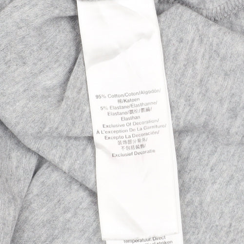DKNY Women Grey T-Shirt Dress Small Casual Jersey Logo