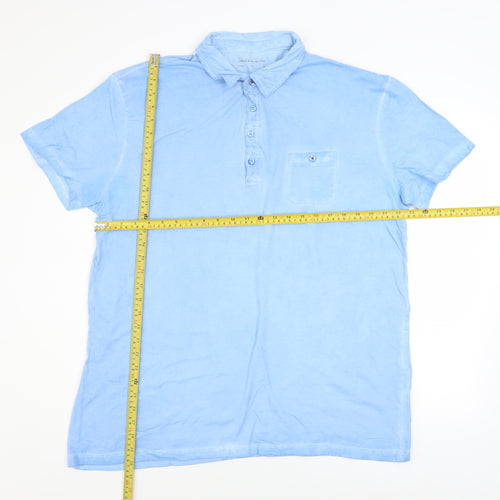 James & Nicholson Men's Blue XL Cotton Short Sleeve Polo Shirt