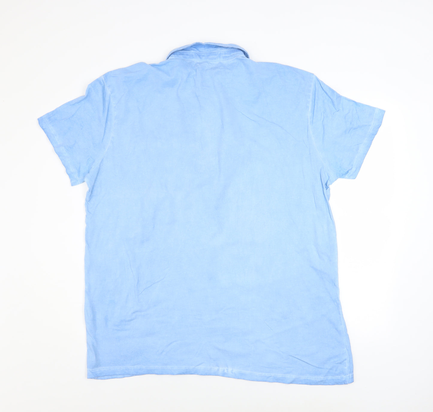 James & Nicholson Men's Blue XL Cotton Short Sleeve Polo Shirt