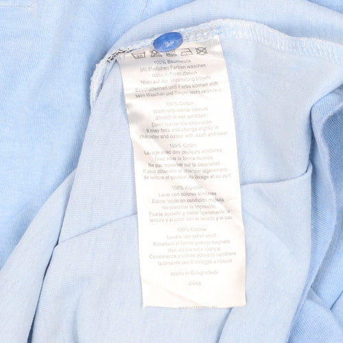 James & Nicholson Men's Blue XL Cotton Short Sleeve Polo Shirt