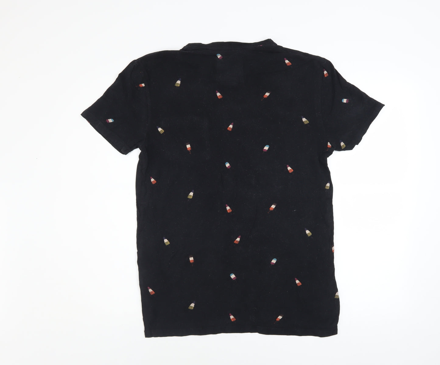 Superdry Men's Black Small Graphic Print Cotton T-Shirt