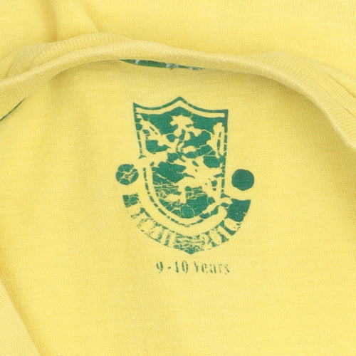 Primark Boys Yellow Brasil Football Graphic Cotton T-Shirt 9-10 Years