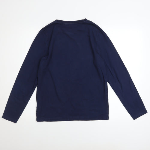 Timberland Boys Navy Long Sleeve Logo T-Shirt Size 14-16 Years Cotton Blend