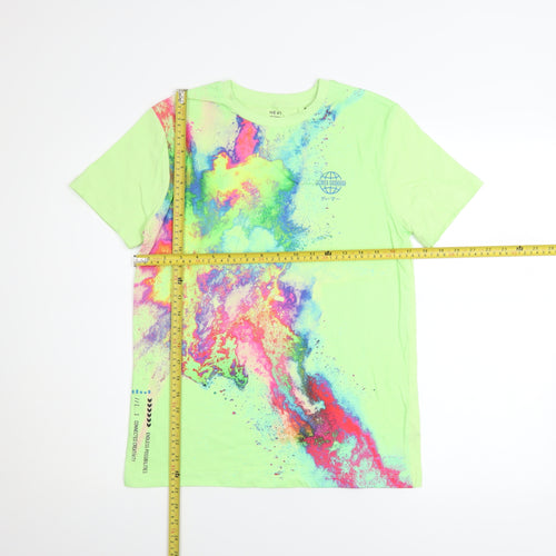 Next Boys Lime Green Colour Splash Graphic Short Sleeve T-Shirt 12 Years