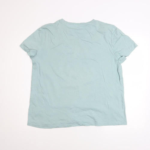 Looney Tunes Women's Blue Cotton T-Shirt Nightshirt L 14-16 Short Sleeve