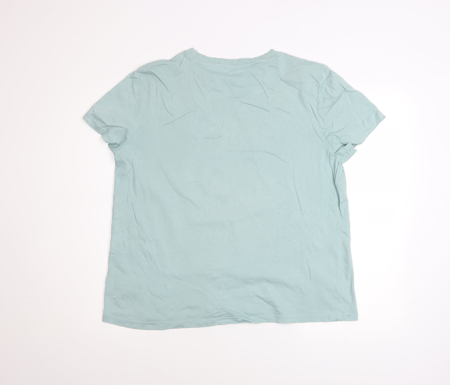 Looney Tunes Women's Blue Cotton T-Shirt Nightshirt L 14-16 Short Sleeve