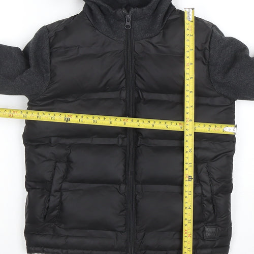 Target Boys Black Hooded Puffer Jacket 5 Years Full Zip Warm Winter Coat