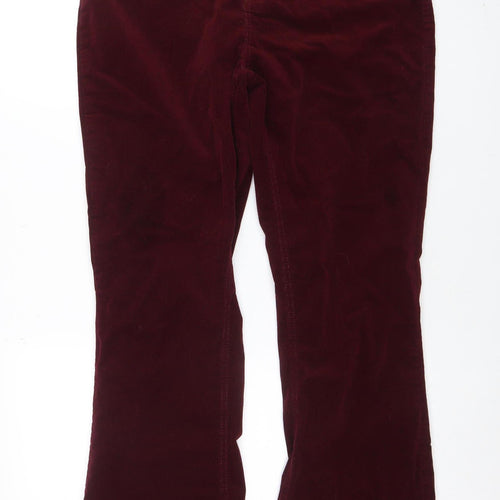 Pieces Women’s Red Velvet Flared Trousers Size 4 Regular