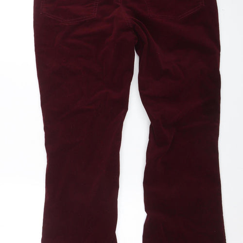 Pieces Women’s Red Velvet Flared Trousers Size 4 Regular