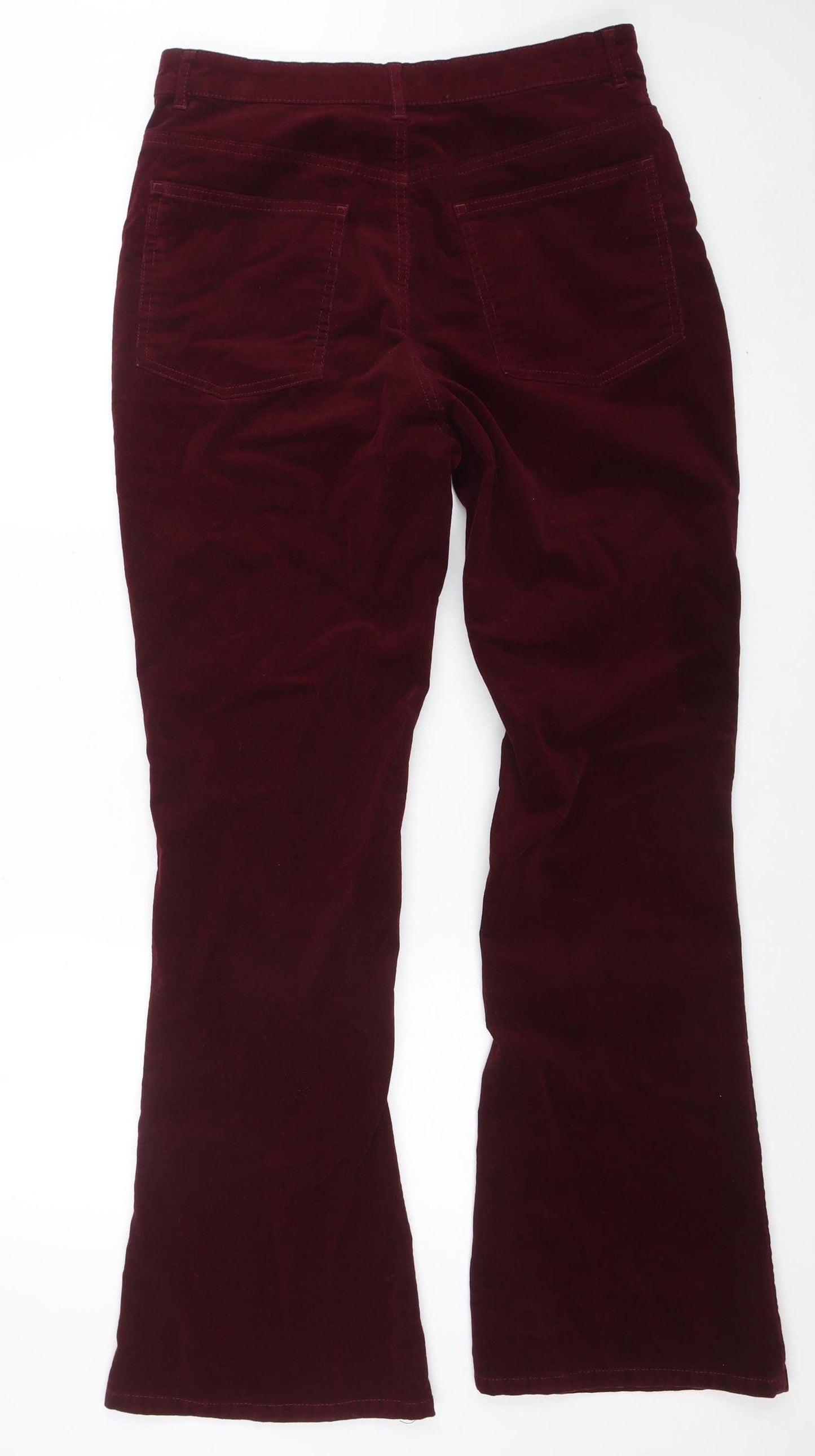Pieces Women’s Red Velvet Flared Trousers Size 4 Regular
