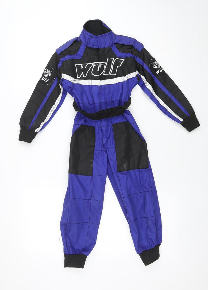Wulf Boys Blue Black Racing Track Pants 4 Years Insulated Waterproof