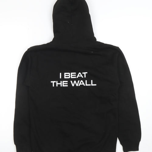Just Hoods Boys Black XL Pullover Hoodie Ninja Warrior UK Graphic Print