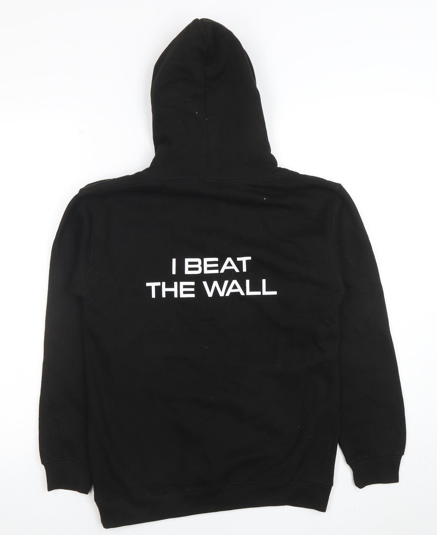 Just Hoods Boys Black XL Pullover Hoodie Ninja Warrior UK Graphic Print
