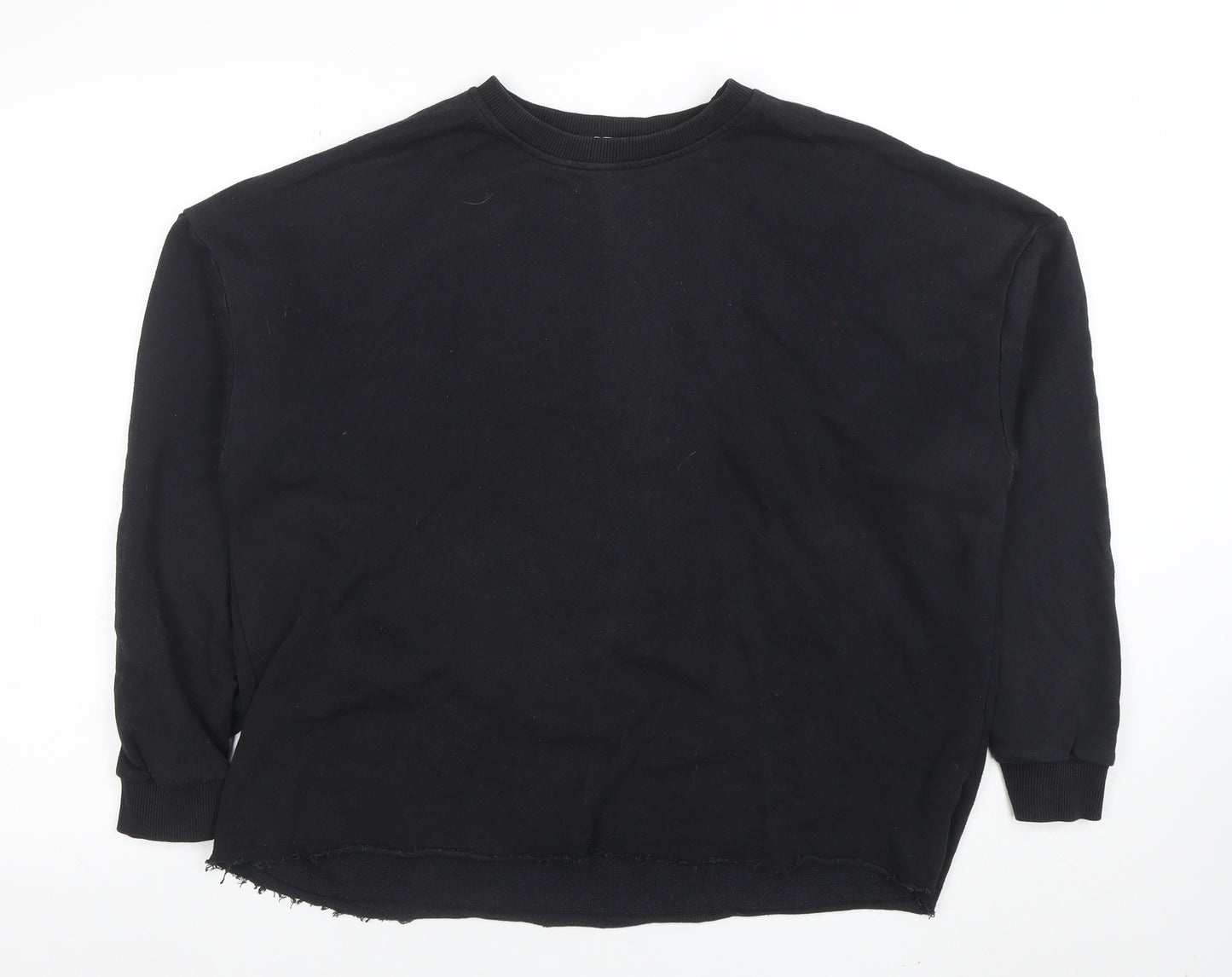 Zara Women Black Pullover Sweatshirt Size L Graphic Tour Print