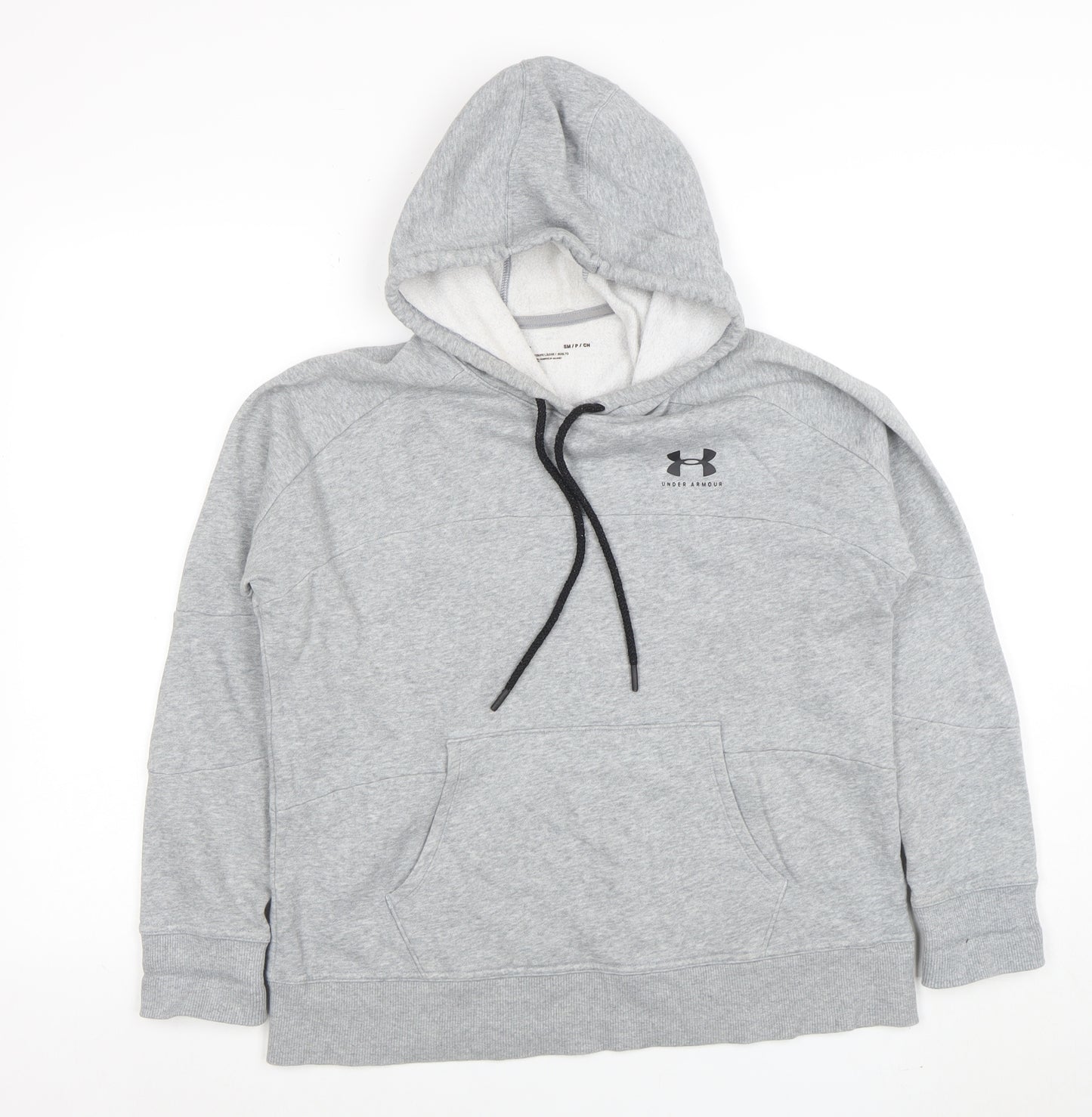 Under Armour Women Grey Loose Fit Pullover Hoodie Small