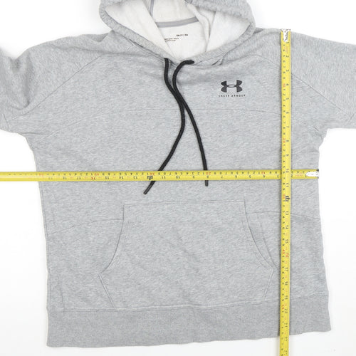 Under Armour Women Grey Loose Fit Pullover Hoodie Small