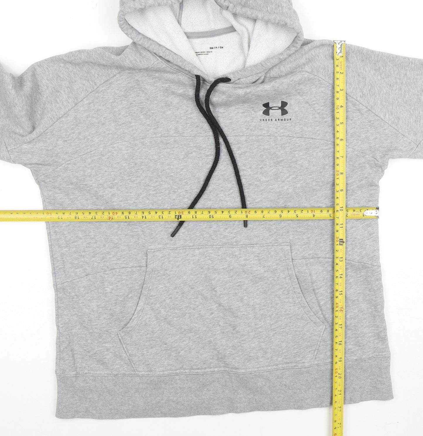 Under Armour Women Grey Loose Fit Pullover Hoodie Small