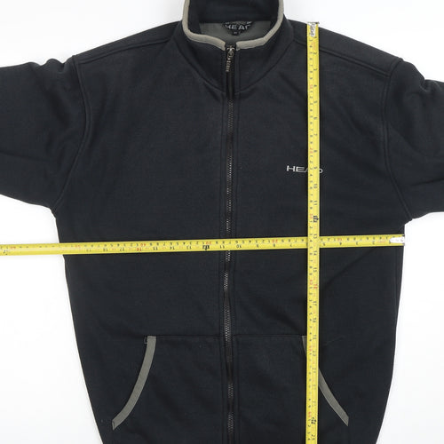 Head Men's Black Full Zip Fleece Jacket Size M Sports Outdoor