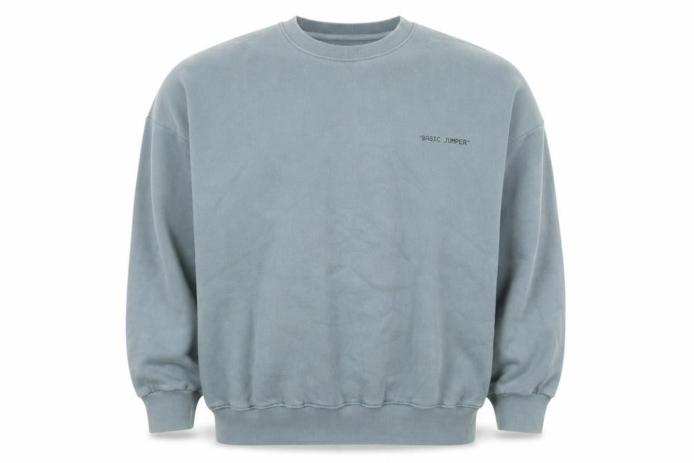 Front view of BEAUXNARROW Men's Blue XL Pullover Sweatshirt Crew Neck Fleece
