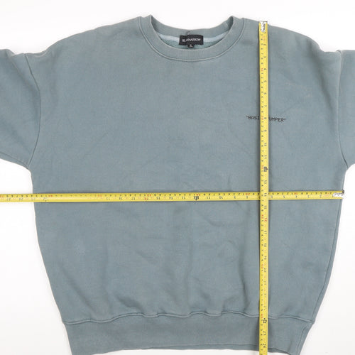 BEAUXNARROW Men's Blue XL Pullover Sweatshirt Crew Neck Fleece