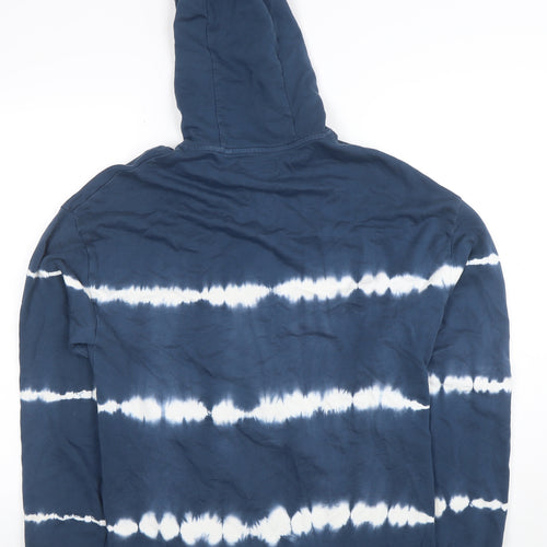 Next Boys Blue Tie-Dye Full Zip Hoodie Size 12 Years Cotton Casual