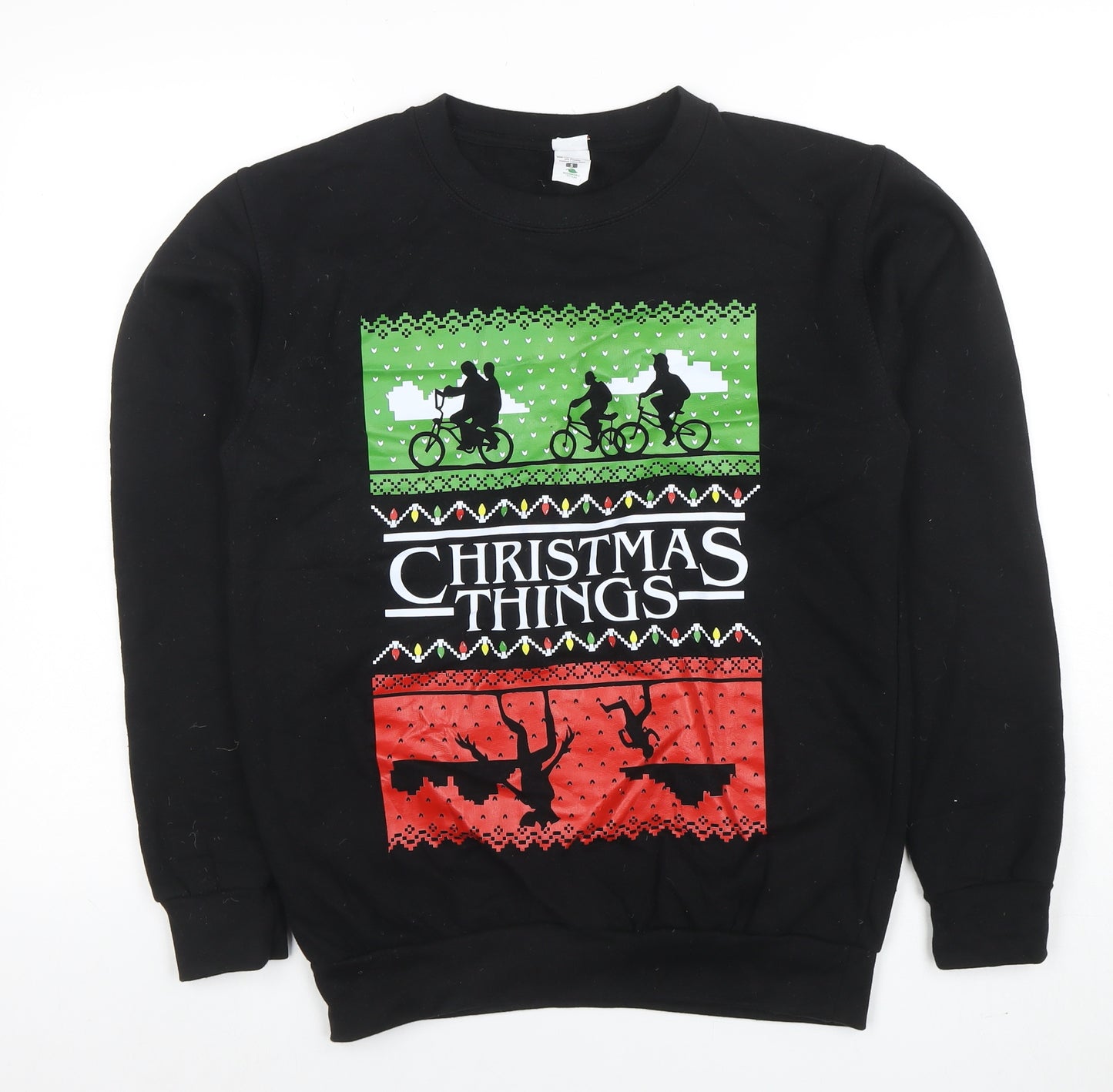 Stars & Stripes Boys Black Christmas Things Sweatshirt Size S