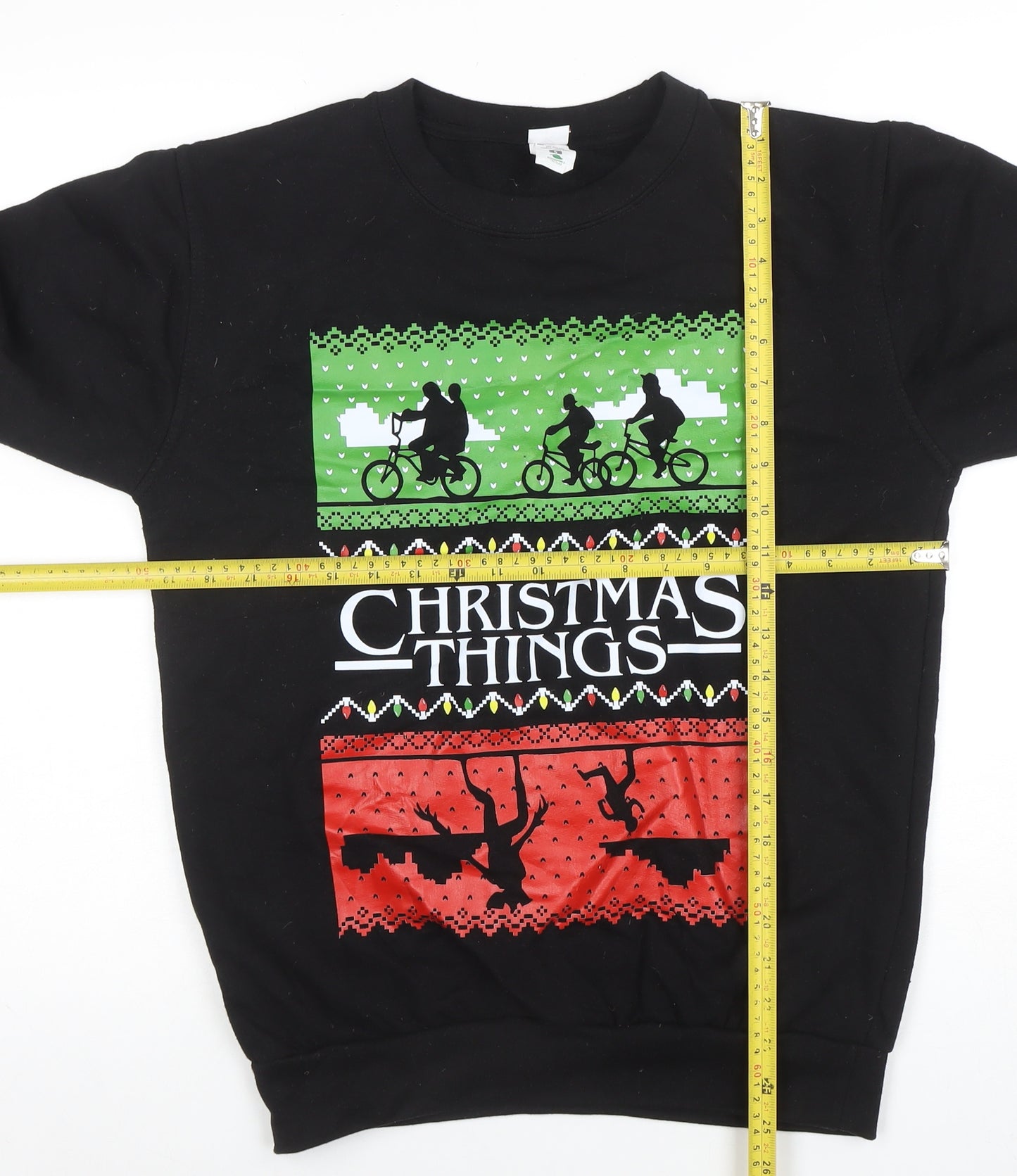 Stars & Stripes Boys Black Christmas Things Sweatshirt Size S