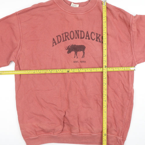 Comfort Colors Men's Pink Graphic Crew Neck Sweatshirt Size S