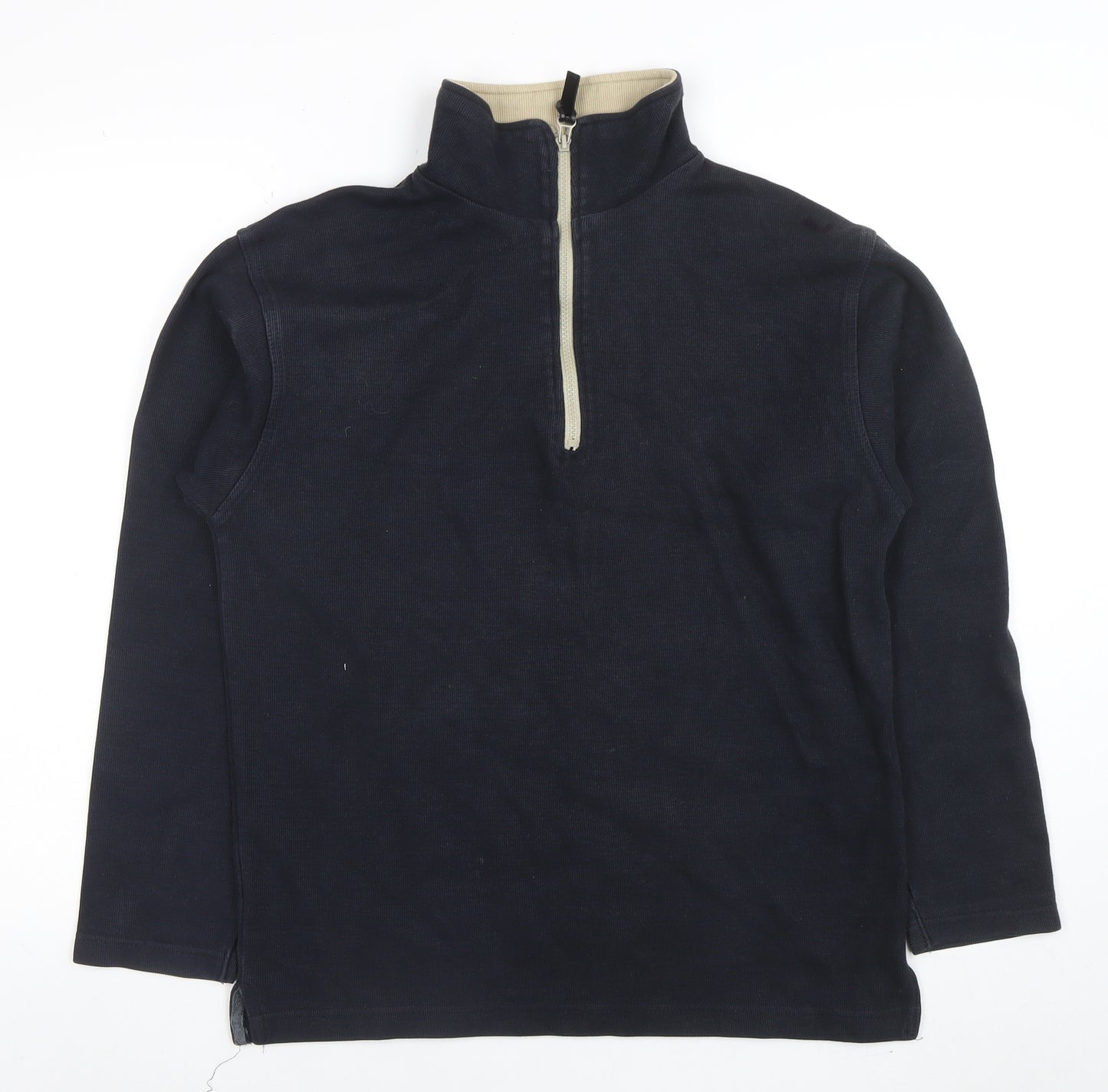 Petrol Industries Mens Blue 1/2 Zip High Neck Cotton Sweatshirt M