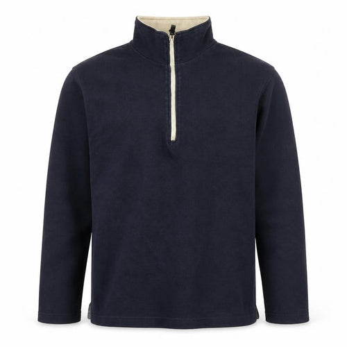 Petrol Industries Mens Blue 1/2 Zip High Neck Cotton Sweatshirt M