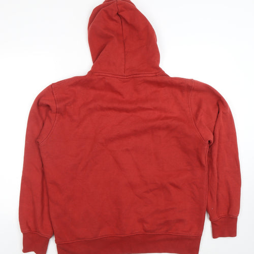 NICCE Men's Red Pullover Hoodie L Regular Fit Fleece Logo