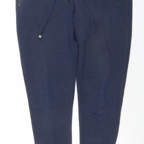 MH Millionaire Men's Blue Jogger Sweatpants L Zip Pockets Drawstring