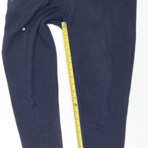MH Millionaire Men's Blue Jogger Sweatpants L Zip Pockets Drawstring