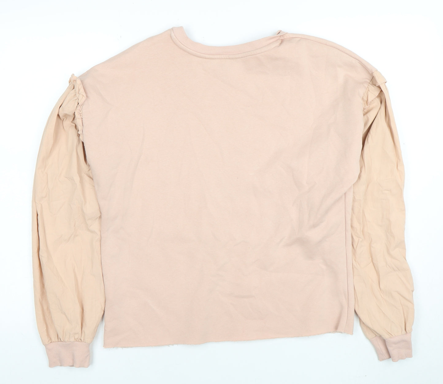 Lipsy London Women’s Beige Sequin Heart Long Sleeve T-Shirt Size M