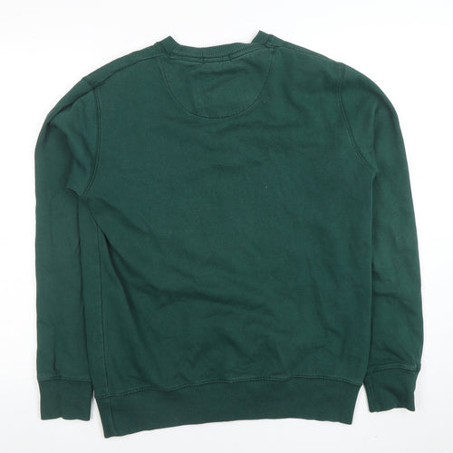 Drift King Men's Green Crew Neck Pullover Sweatshirt M Regular Fit