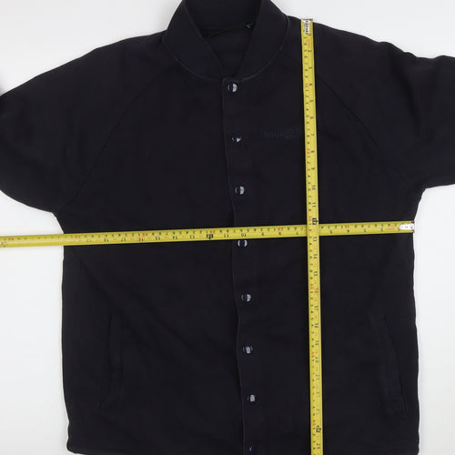 Millionaire Homme Men's Black L Collared Button Sweatshirt