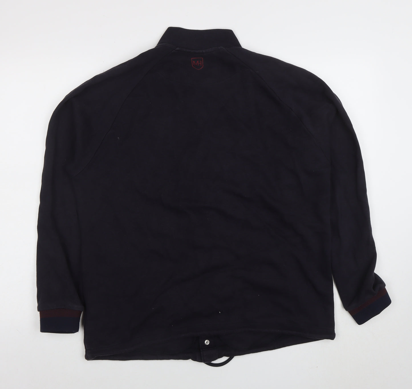 Millionaire Homme Men's Black L Collared Button Sweatshirt