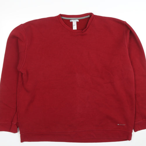 Domyos Men’s Red 2XL Pullover Sweatshirt Crew Neck Fleece