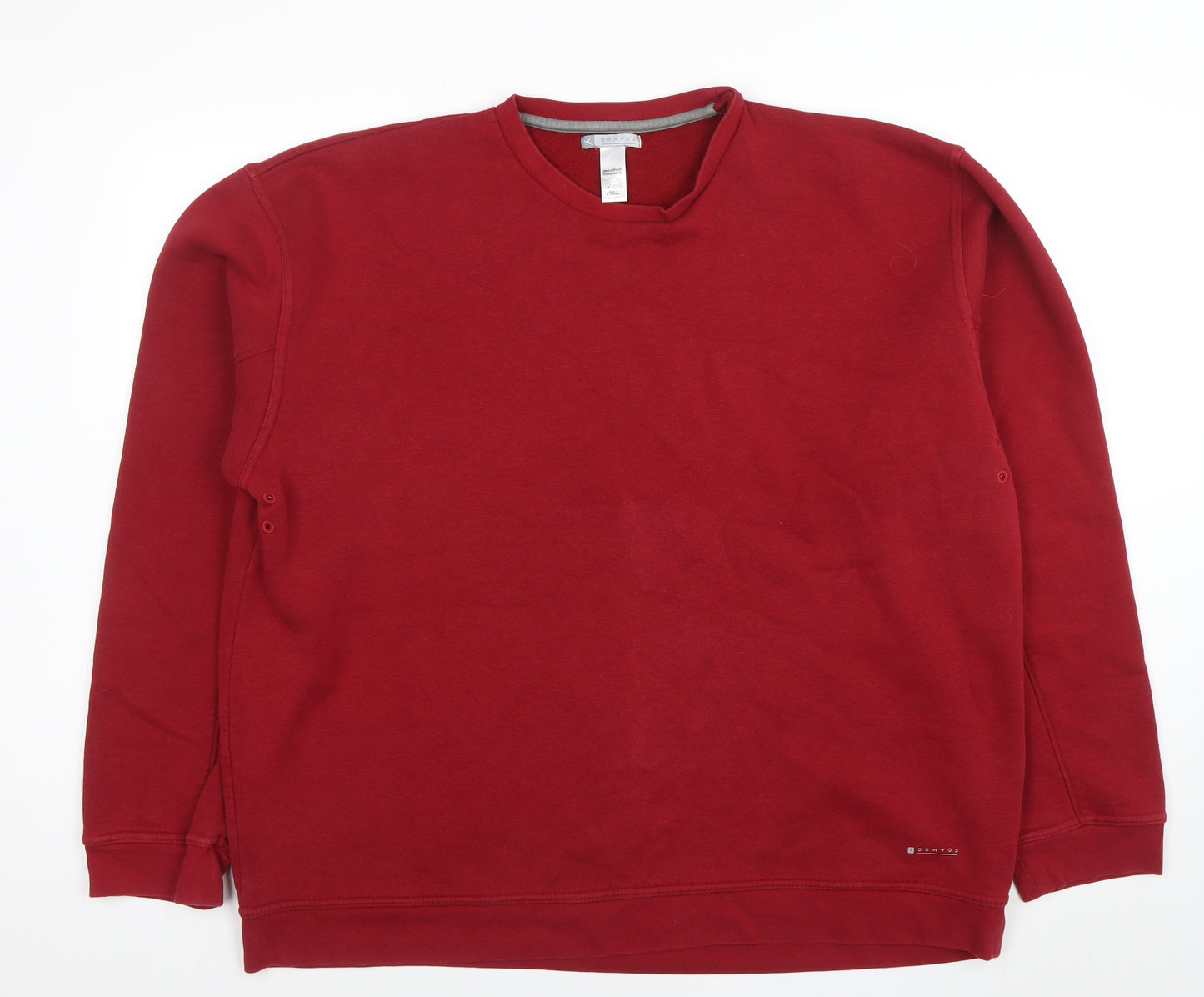 Domyos Men’s Red 2XL Pullover Sweatshirt Crew Neck Fleece