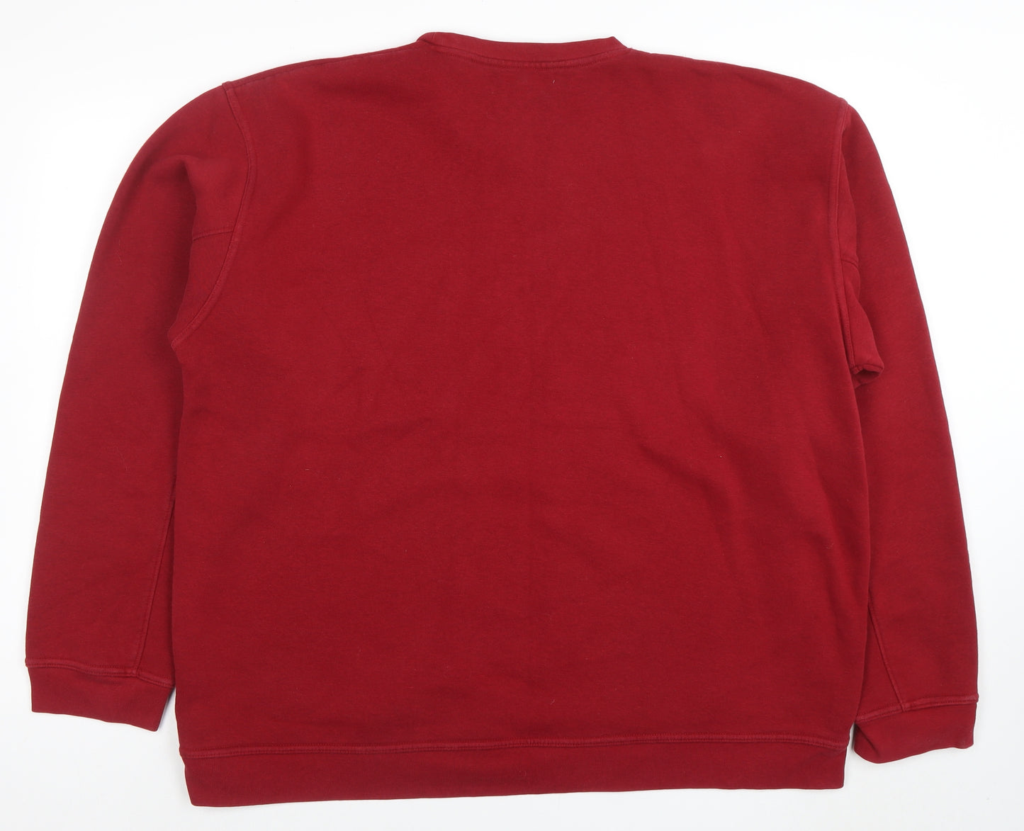 Domyos Men’s Red 2XL Pullover Sweatshirt Crew Neck Fleece