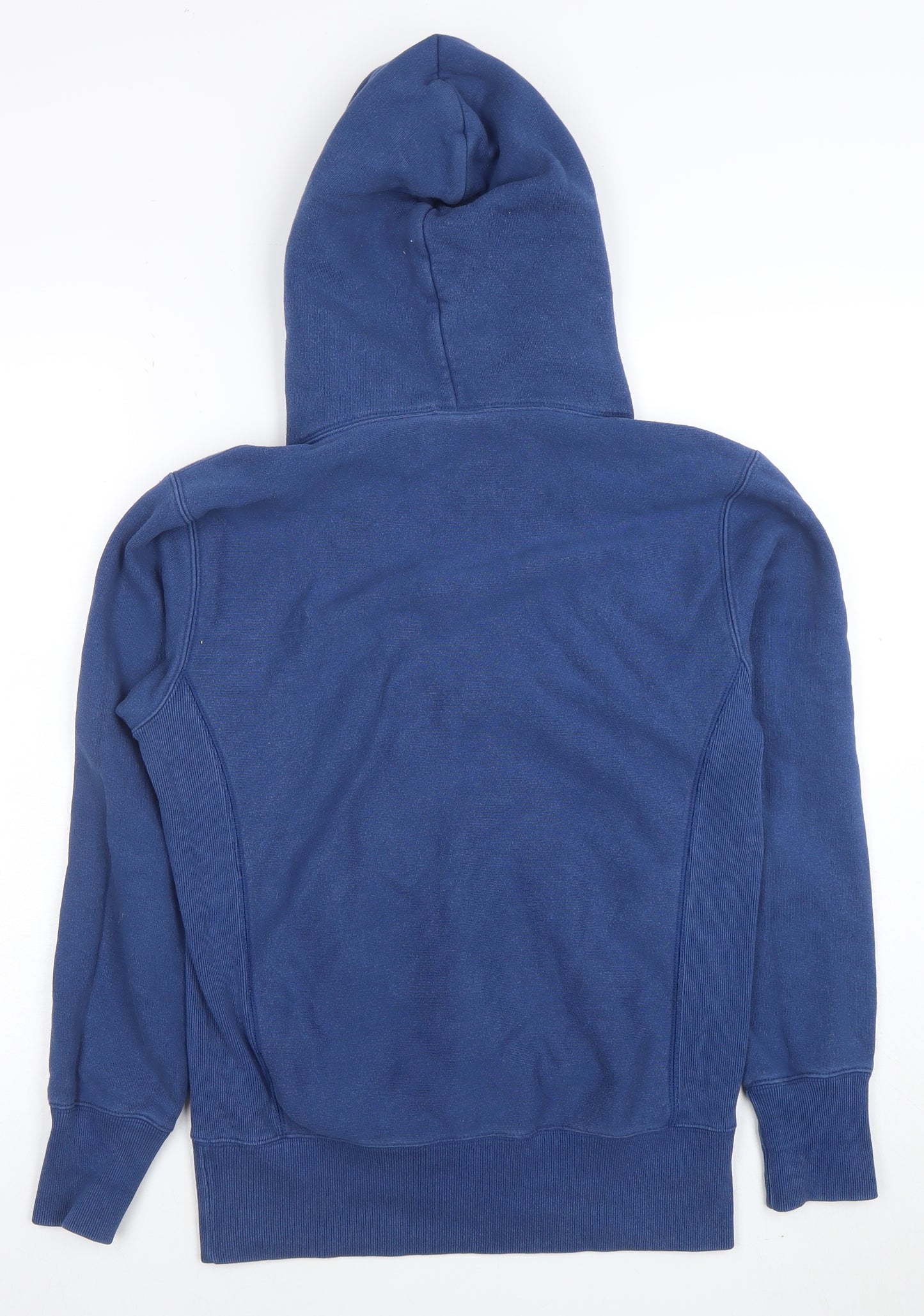 Champion Men Blue Small Pullover Hoodie Reverse Weave